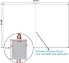 JILoffice Large Foldable White Board 60 x 48 Inches, Dry Erase Magnetic White Board, Silver Aluminum Frame with 2 Detachable Marker Tray Wall Mounted Board for Office Home and School