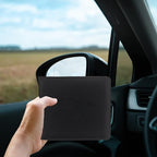 Car Registration and Insurance Holder, Premium Pu Leather Vehicle Glove Box Organizer - for Driver License, Cards & Essential Documents (S-Black)