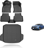 KELCSEECS® Floor Mats & Cargo Liner Custom for Volkswagen Jetta 2019-2026 All Weather Protection TPE Floor Liners Front& Rear Row Full Set Accessories Black