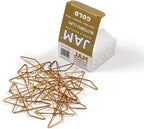 JAM PAPER Colorful Butterfly Clips - Gold Paper Clamps - 15/Pack
