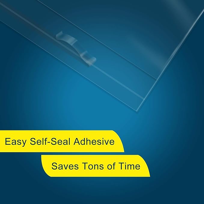 iMailer - 200 Pcs - 12" x 18" Poly Bags with Suffocation Warning Self Seal- Clear Shipping Bags 1.6 Mil for Clothing, Shirts, Packaging - Permanent Adhesive