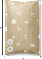 Paper Bubble Mailers 6x9-25 Pack Biodegradable Shipping Bags for Stationery and Small Accessories - Impack Self-Seal Eco Friendly Thick Mailing Envelope for Small Items - Celestial Tan
