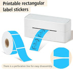 1x2 Inch Thermal Labels,500PCS Rectangle Stickers,Waterproof Removable Blank Stickers for Address,Jars,Freezer Containers & Pantry Organization,Sky Blue