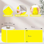 300per Roll 3 X 5 Inch Printable Rectangle Color Coding Labels, Adhesive Color Coding Stickers for Bar-Codes, Address, Small Business Labeling, Inventory, Yellow