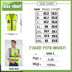 YOWESHOP High Reflective Visibility Safety Vest with Pockets and Zipper Custom Your Logo Safety Workwear