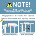 Extra Wide Baby Gates 71.5-76.3 Inch White Pressure Mounted Baby Gate Indoor Safety Gates Pressure Mounted Child Gate for Stairs Doorways Hallways