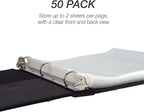 Samsill 50 Pack Sheet Protectors, 8.5x11 Inch Page Protectors for 3 Ring Binder, Standard Weight, Non-Glare Protector, Letter Size, Top Loading, Acid Free