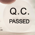 QC Passed Label Sticker Clear PVC Material Diameter 3CM Large Size QC Adhesive Sticker (1000)