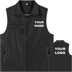 YOWESHOP Lightweight Zip-Up Safety Vest with Pockets for Outdoor Activities,Custom Logo Sleeveless Windbreaker