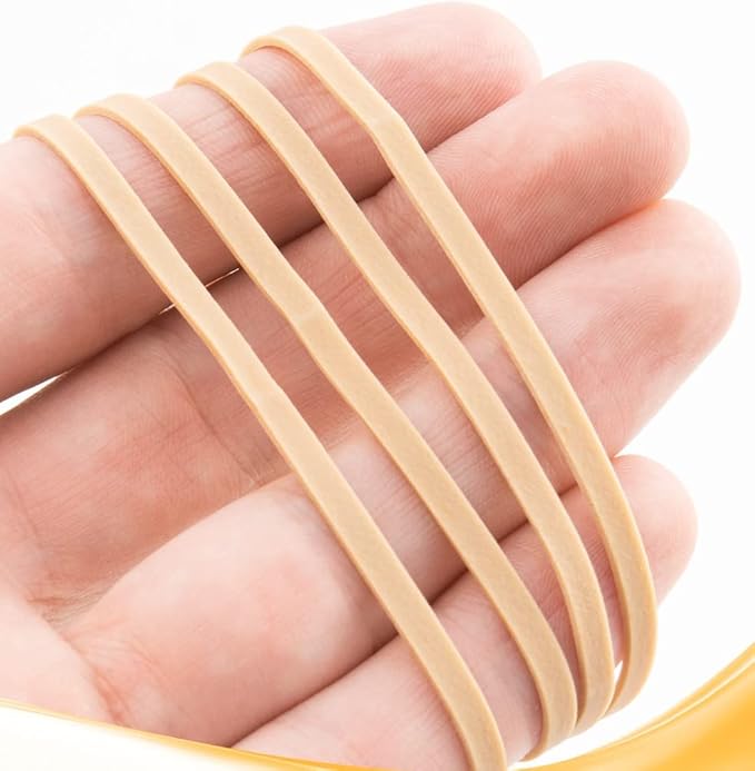 Rubber Bands Size 33, Bulk Pack of 5lb (3,000) Tan Rubber Bands, 3.5"x1/8", Made In USA