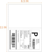 Shipping Labels with Rounded Corner, 8.27 x 5.32 Inches Half Sheet Self Adhesive Shipping Address Labels for Laser and Inkjet Printer, 200 Labels
