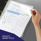 Heavy Duty Sheet Protectors for 3 Ring Binder, 100 Count Clear Page Protectors, Top Loading Plastic Sleeves 8.5 x 11 inch