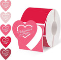 Ctosree 500 Pcs/ 1 Roll Thermal Sticker Labels Self Adhesive Direct Thermal Labels Multipurpose Printer Stickers for DIY, Name Tag(Heart,2 Inches,Red Gradient)