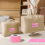 PARLAIM 5" x 3" Rectangle Color Coding Labels,500 per Inventory Labels Color Code Stickers Dispenser Box,Pink Sticker Labels for Inventory,Family School Storage Bins Label(Pink)