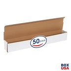 Box USA BM2733 27 1/2"L x 3 1/2"W x 3 1/2"H, White (Pack of 50)