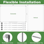 Lockways Large Dry Erase Board 72 x 48 Inch, Magnetic White Board for Wall, Aluminium Frame Whiteboard with Marker Tray for Office & School