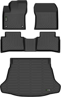 HAFIDI® Floor Mats & Cargo Liner for 2016-2022 Toyota Prius (Not for Prius Prime & Prius v & Prius c) Car Mats for Prius All Weather Floor Liners Protection TPE Automotive Accessories - Black