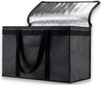 Heavy Duty, Insulated Food Delivery Bag, XXXL Pizza Delivery Bags, Grocery shopping bag for Hot and Cold Food, Large Capacity Reusable, Catering Cooler Bag for Doordash and Uber Eats