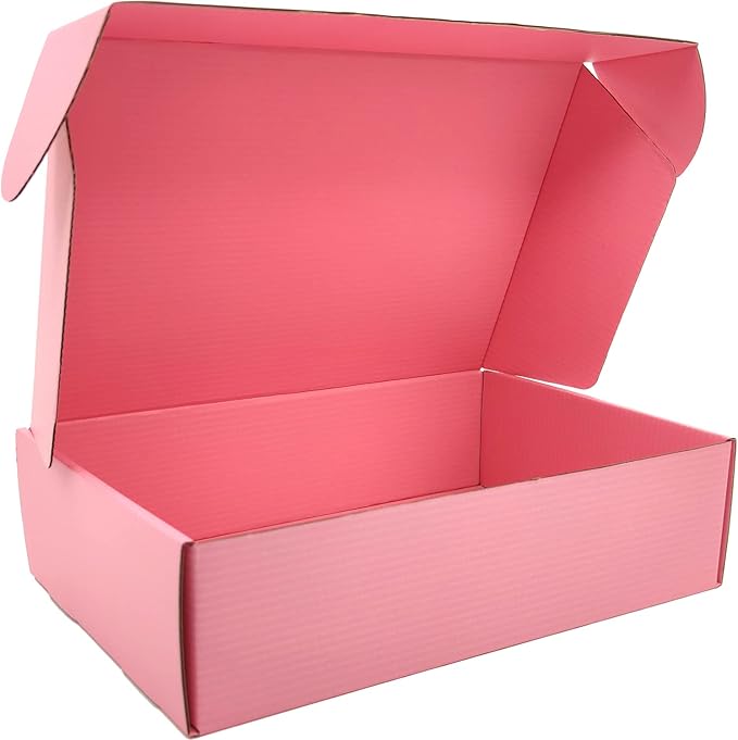 Pink Shipping Boxes for Small Business Pack of 20-12x8x3 inches Cardboard Corrugated Mailer Boxes for Shipping Packaging Craft Gifts Giving Products