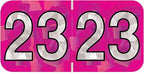 2023 Year Stickers, Doctor Stuff 2023 Chart Stickers, Holographic Fuchsia Colored, USA Made Year Labels for End Tab File Folders, 500 Labels per Roll, 1 Roll, 3/4" x 1-1/2"