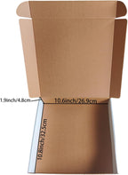 11x11x2 Inches Shipping Boxes Set of 25,White Corrugated Mailing Cardboard Box Literature Mailer for Packing Small Business Moving Storage, E-Commerce Packaging Mailing Boxes Gift Boxes for Presents