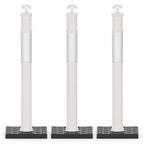 RoadHero 45 Inch Delineator Post with Rubber Base, Heavy Duty White Traffic Delineator Posts Cones with Reflective Collars for Parking Lots, Road Safety, Construction Events 3 Pack
