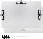 Aluminum 11x17 Clipboard A3 Metal Stainless Hangable Clipboards with 3 Clips Art Pen Holder Extra Large Clip Board for Business Medical Professionals Workshop (Silver, A3)