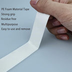 Double Sided Tape 16.5ft,Picture Hanging Strips Heavy Duty Mounting Tape Removable,Foam Tape Waterproof For Scrapbooking Poster Tape, Carpet Tape Rug Gripper,Art & Craft Tape,Adhesive Sticky Tape