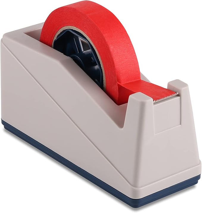 Lichamp Desktop Tape Dispenser Holder with Large 3 inch Core for Masking/Heat Transfer Sublimation/Painters and Freezer/Kitchen Tape,0128GY