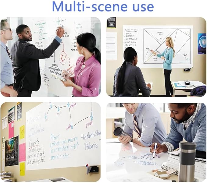 Magnetic Whiteboard Contact Paper, 18" x 24" Stick on Magnetic Dry Erase White Board Sticker on Wall, Easy to Write for Drawing, School, Office, Kitchen Fridge