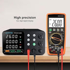 DC Power Supply Variable, 60V 5A Adjustable Switching Regulated Bench Power Supplies with Memory Preset/Locking Key/OCP Protection/Output/USB Fast Charging /4-Digit LED Display