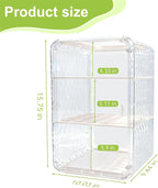 Baby Bottle Organizer,3/4 Tier Bottles Storage Organizers,Clear Station Organizer ContainerClear Baby Bottle Storage Organizer For Countertop And Cabinet,Ideal for Bottles, Pacifiers,Pump Parts