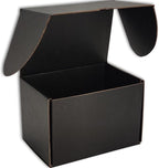 6x4x4 inches Small Shipping Boxes Set of 25 - Black Mailer Corrugated Cardboard Boxes for Shipping Packaging Mailing Products