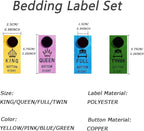 Generic Bedding Label Set, Color-Coded Snap Organization Tags, Washable Reusable Labels for Linen Closet Management, 8 Pieces (Twin)