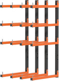 Lumber Storage Rack,Upgrade Folding Lumber Rack Wall Mount, Heavy Duty Metal 8 Level 32 Inch Wood Storage Rack for Garage Storage Organization