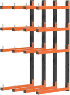 Lumber Storage Rack,Upgrade Folding Lumber Rack Wall Mount, Heavy Duty Metal 8 Level 32 Inch Wood Storage Rack for Garage Storage Organization