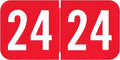 2024 Year Stickers, Doctor Stuff 2024 Chart Stickers, Red Color Coded, STS/SFI Style, USA Made Year Labels for End Tab File Folders, 500/Roll, 1 Roll, 3/4" x 1-1/2"