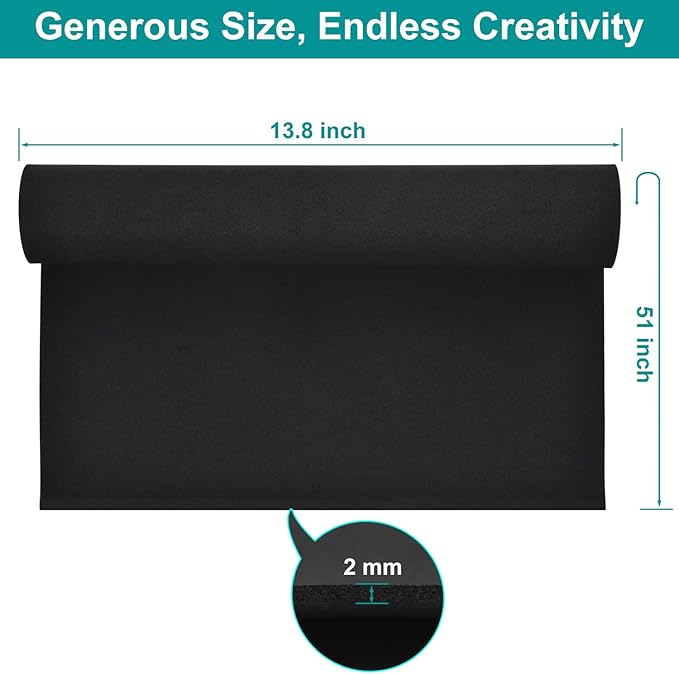 EVA Foam Roll - EVA Foam Sheets for Crafts,Cosplay Costume,DIY Projects - 2mm Thick,51"x13.8"