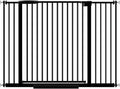 Extra Wide Baby Gate 30.11-77.36",Ultra Narrow 1.37" Spacing Dog Gate indoor,Double Lock Auto Close Pet Gate for House,Pressure Mounted Baby Gate Easy Walk Through Pet Gate for Hallway(Black)