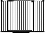 Extra Wide Baby Gate 30.11-77.36",Ultra Narrow 1.37" Spacing Dog Gate indoor,Double Lock Auto Close Pet Gate for House,Pressure Mounted Baby Gate Easy Walk Through Pet Gate for Hallway(Black)