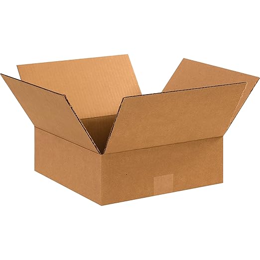 TAPE LOGIC 12 x 12 x 4 Corrugated Cardboard Boxes, Flat 12"L x 12"W x 4"H, Pack of 25 | Shipping, Packaging, Moving, Storage Box for Home or Business, Strong Wholesale Bulk Boxes