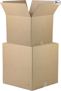 The Boxery 18"x18"x12" Brown/Kraft Corrugated Cardboard Shipping Boxes 25-Pack | Mailing, Packing, Moving & Storage for Business/Home – Durable - Eco-Friendly, Recyclable - Made in the USA