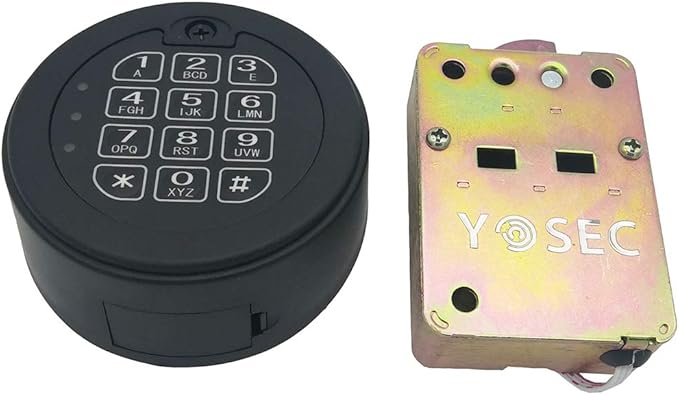 Yosec Electronic Gun Safe Lock with Digital keypad for Safe Box with time delay function0-59 Minutes,1 Master Code and 5 User Code can be Set Dual Control Model