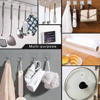 ZESLMG Adhesive Wall Hooks for Hanging, 16 Pack Self Sticky Hooks Heavy Duty 22lb Clear, Removable Shower Hook No Damage for Towel Key Coat Wreath Picture Outdoor Ceiling Bathroom Kitchen, Waterproof