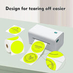 3 X 3 Inch Color Coding Dot Labels Circle Thermal Printable Waterproof 500 Pcs Round Stickers Adhesive Writable for Office, Home, Garage, DIY Sticker, Barcodes, Name Tag, Fluorescent Yellow