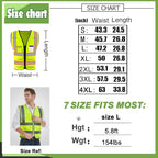 YOWESHOP High Reflective Visibility Safety Vest Custom Your Logo Safety Workwear with Reflective Strips and Pockets