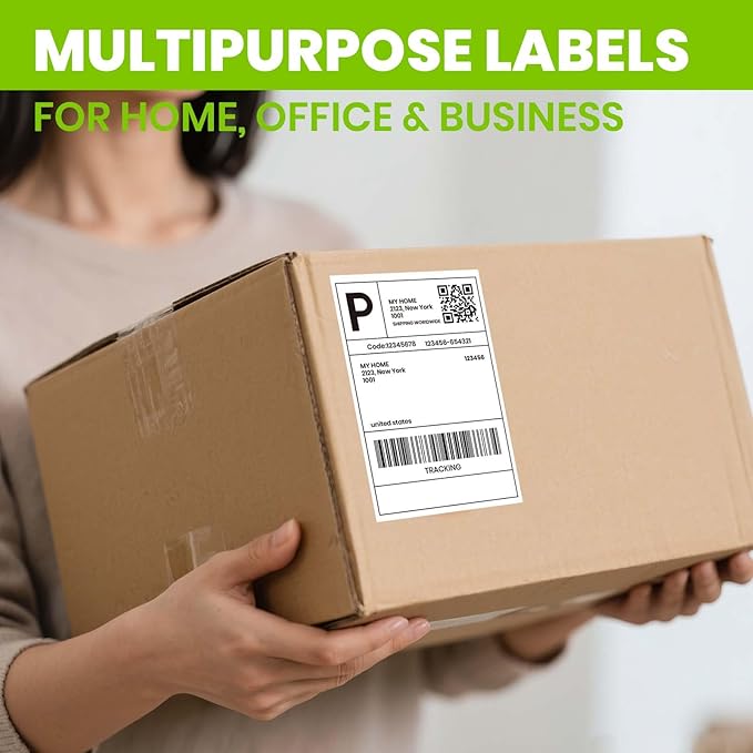 ADHES 4x6 Thermal Shipping Labels 10 Pack – 220 Labels Per Roll, 2200 Total, Top-Coated Strong Adhesive Thermal Label Printer Paper, BPA/BPS Free 4x6 Shipping Labels for Mailing and Packaging