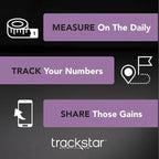 Trackstar Smart Digital Weight Scale | 440 lb Weight Capacity | Trackstar Monitoring App | Bluetooth iOS & Android Compatible | Measure, Track, and Share Results