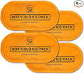 AllSett Health Reusable Hot and Cold Gel Ice Packs for Injuries | Cold Compress, Ice Pack, Gel Ice Packs, Cold Pack, ice Pack, Cold Packs for Injuries, 10.5 in Long x 5 in Wide, | 4 Pack Orange