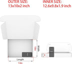 White Shipping Boxes for Small Business Pack of 25-13x10x2 inches Cardboard Corrugated Mailer Boxes for Shipping Packaging Craft Gifts Giving Products